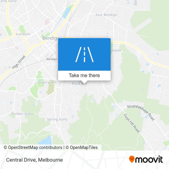 Central Drive map
