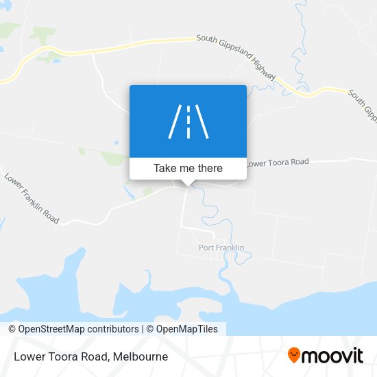 Lower Toora Road map