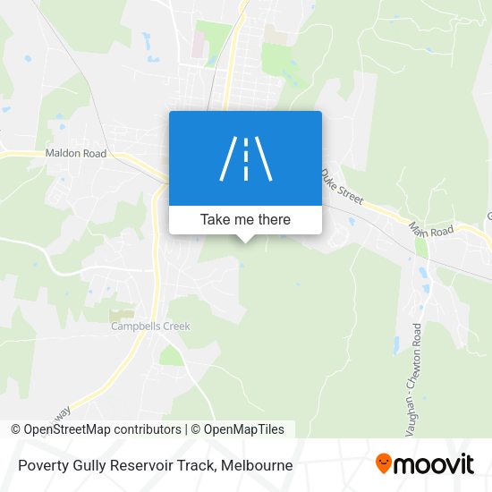Poverty Gully Reservoir Track map