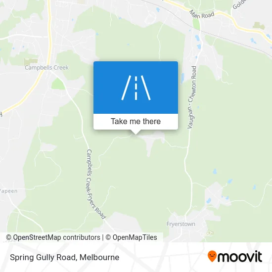 Mapa Spring Gully Road