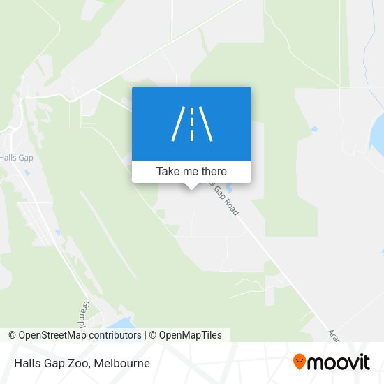 Halls Gap Zoo map