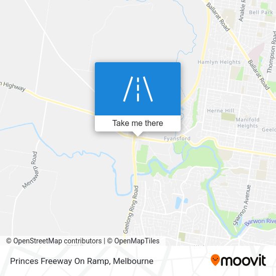 Princes Freeway On Ramp map