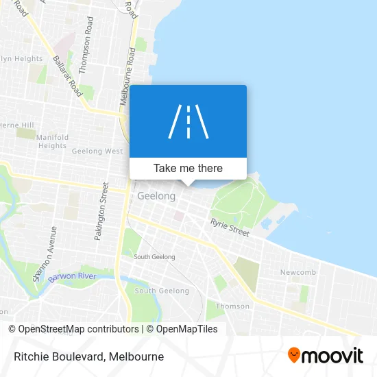 Mapa Ritchie Boulevard