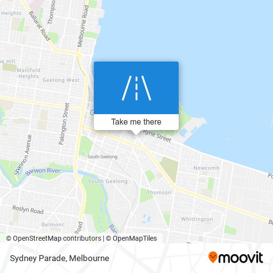 Mapa Sydney Parade