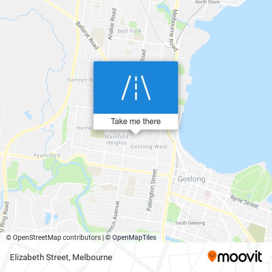 Mapa Elizabeth Street