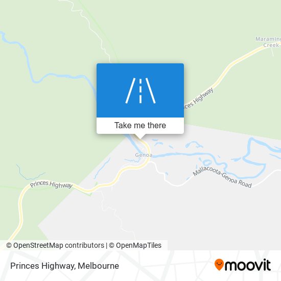 Princes Highway map