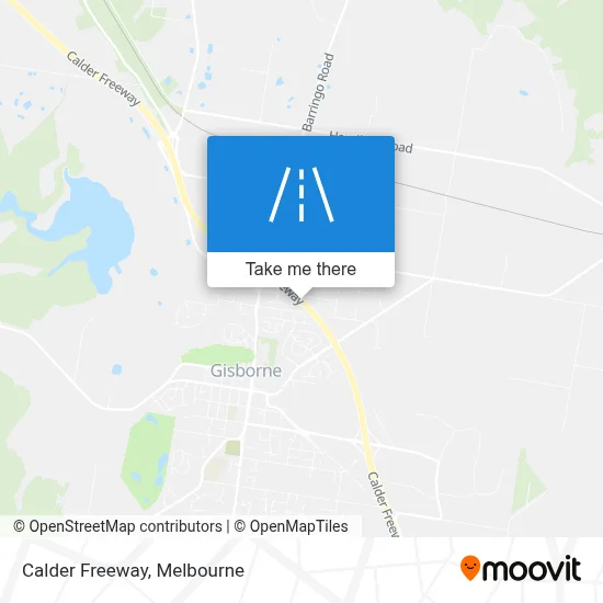 Mapa Calder Freeway