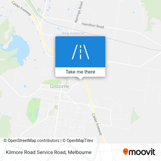 Kilmore Road Service Road map