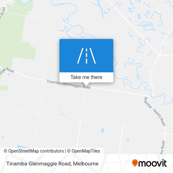 Tinamba Glenmaggie Road map