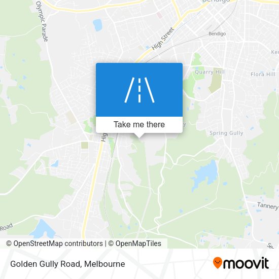 Golden Gully Road map
