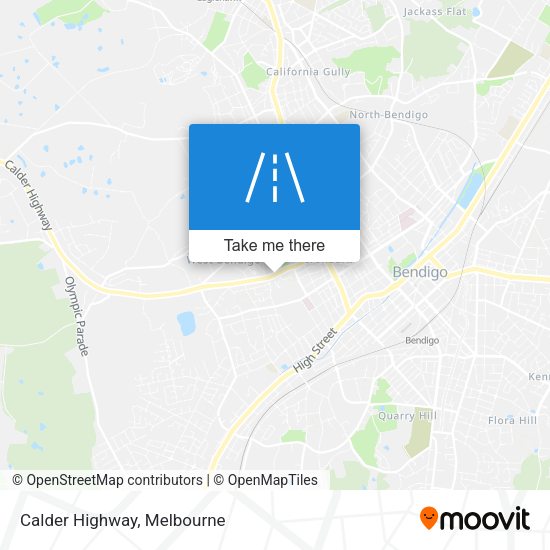 Calder Highway map
