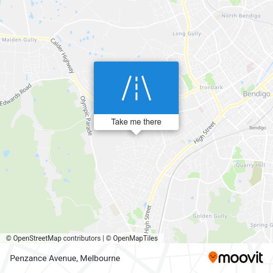 Penzance Avenue map