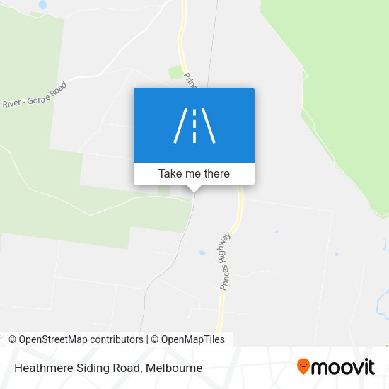 Heathmere Siding Road map