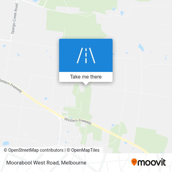 Moorabool West Road map