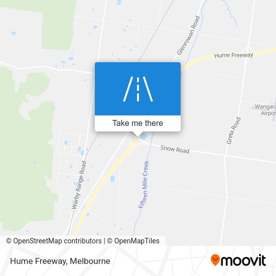 Hume Freeway map