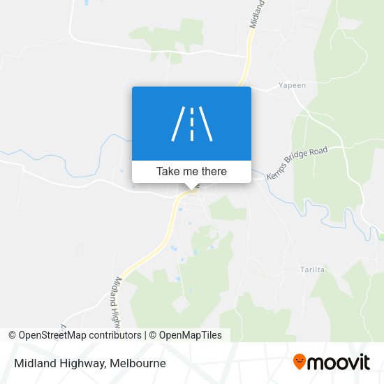 Midland Highway map