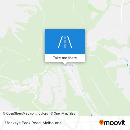 Mackeys Peak Road map