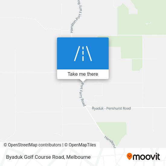 Byaduk Golf Course Road map