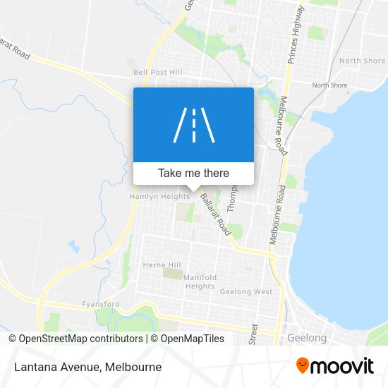 Lantana Avenue map
