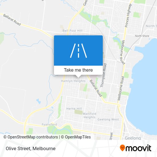 Olive Street map