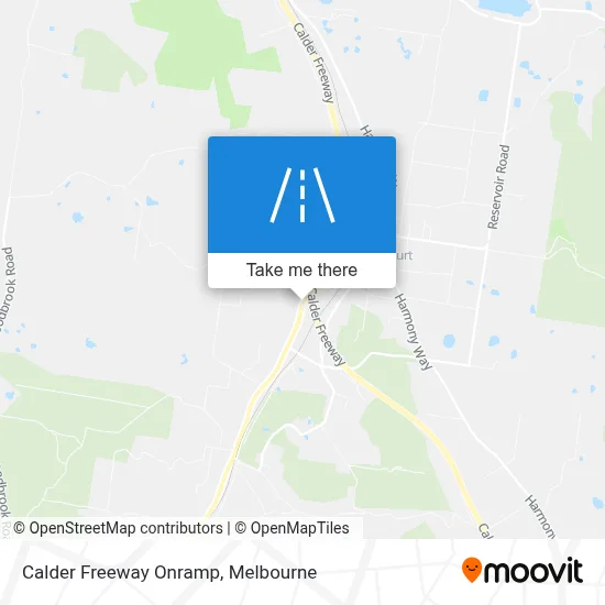 Mapa Calder Freeway Onramp