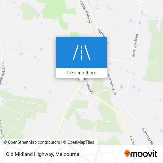 Old Midland Highway map