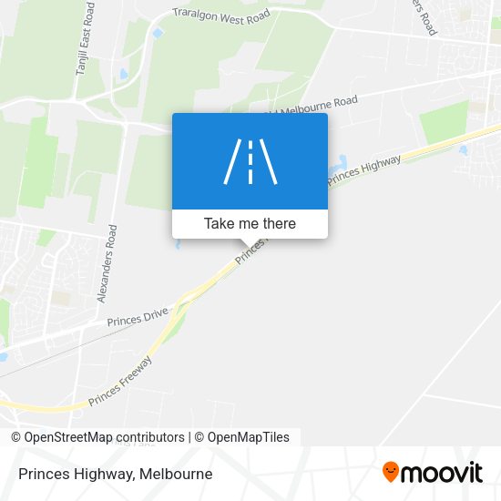 Princes Highway map