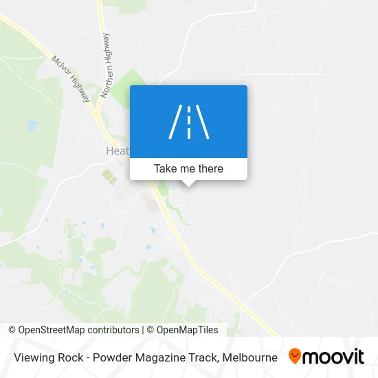 Mapa Viewing Rock - Powder Magazine Track