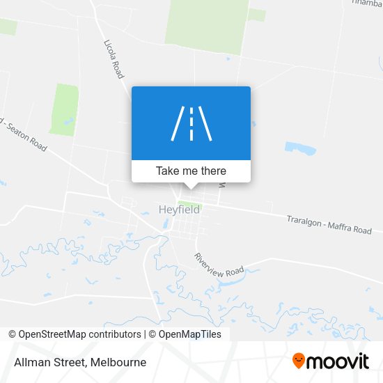 Allman Street map