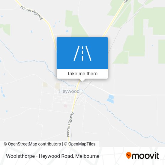 Woolsthorpe - Heywood Road map
