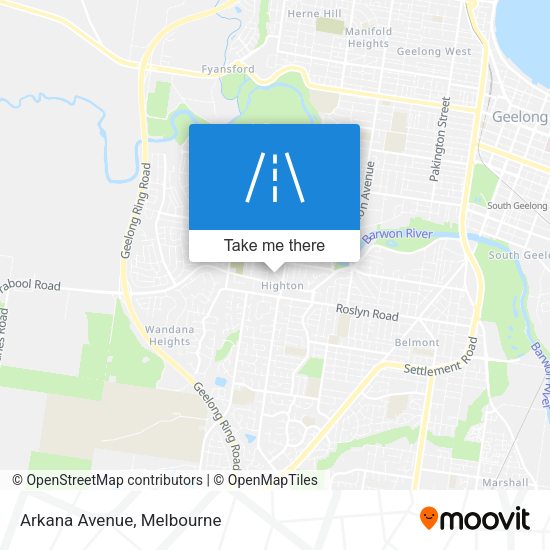 Arkana Avenue map