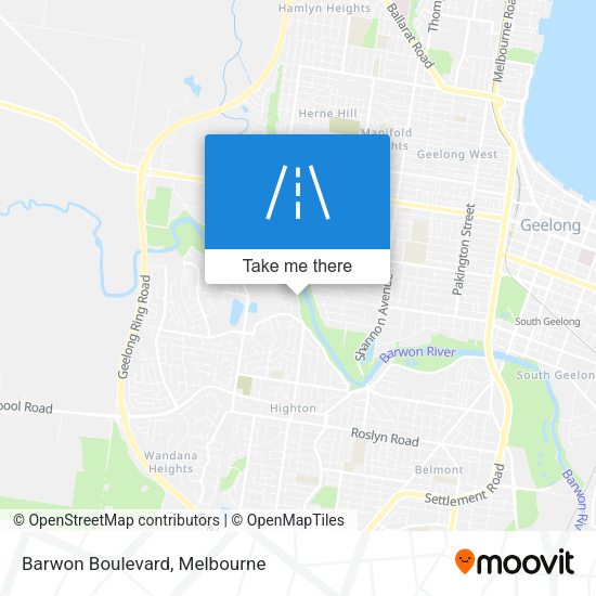 Barwon Boulevard map