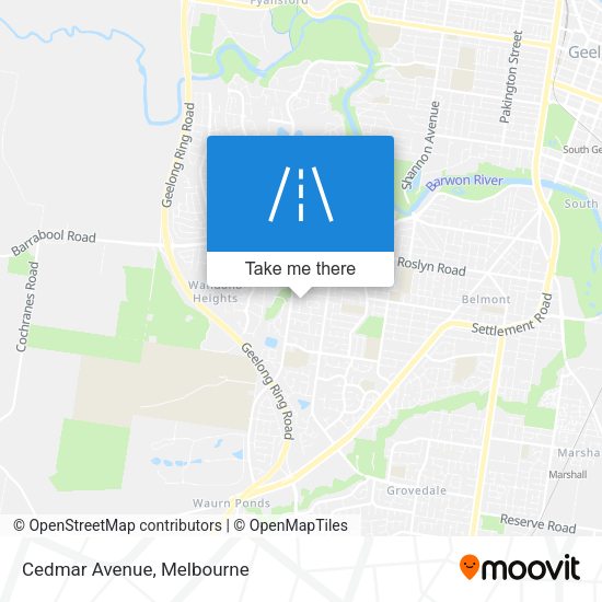 Cedmar Avenue map