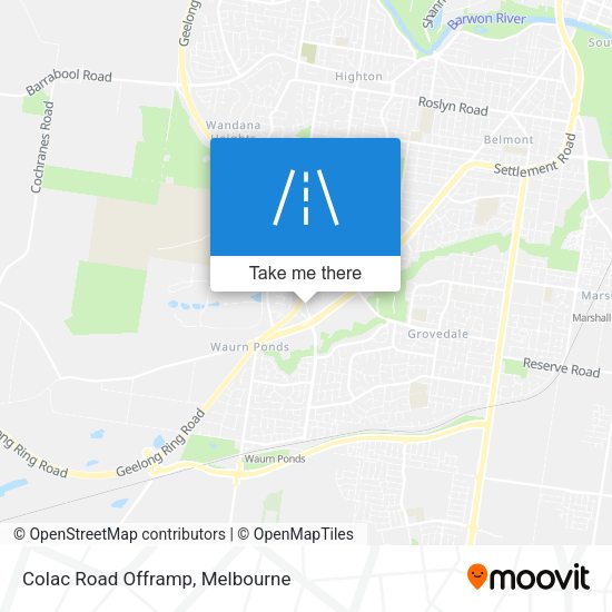 Colac Road Offramp map