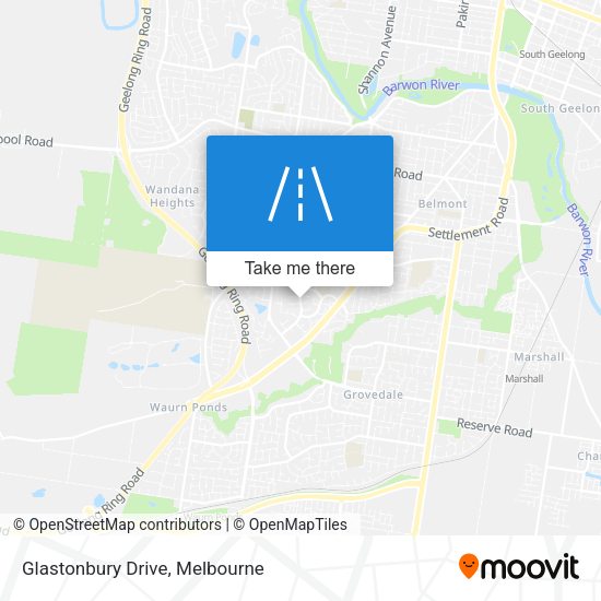 Glastonbury Drive map