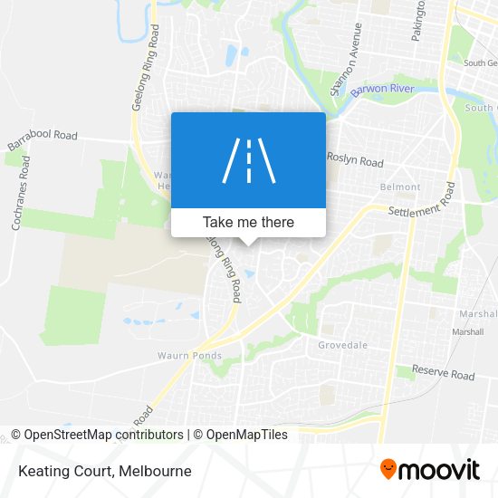 Keating Court map