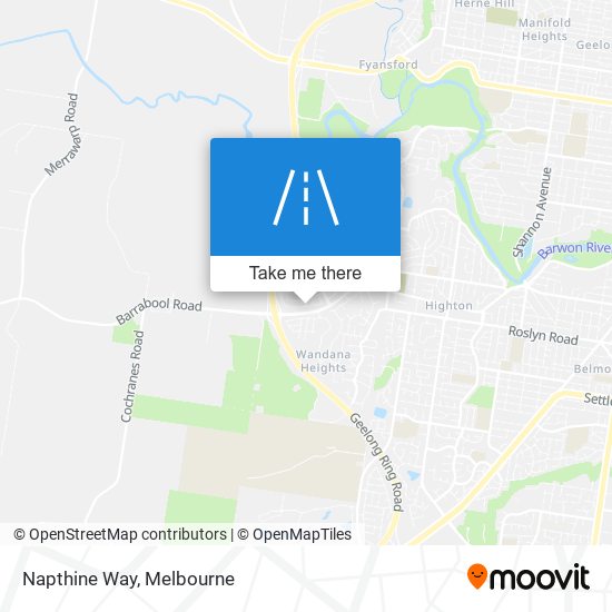 Napthine Way map