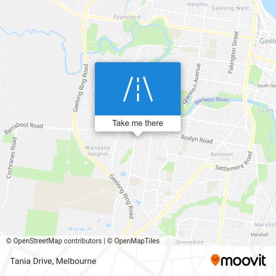 Tania Drive map