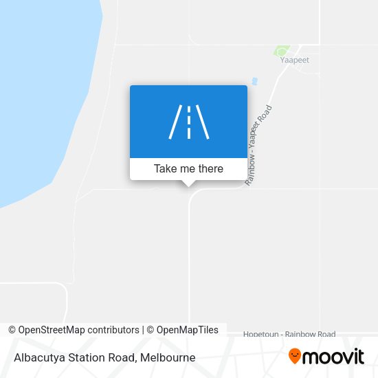 Albacutya Station Road map