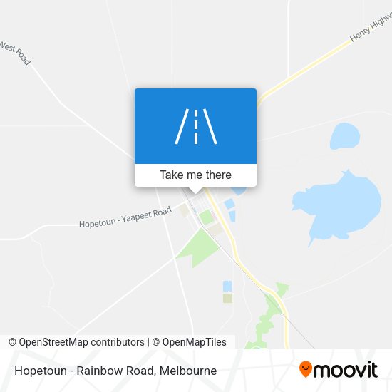 Hopetoun - Rainbow Road map