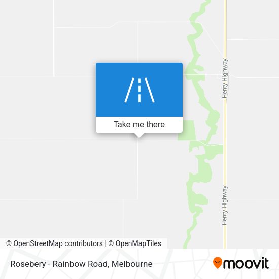 Rosebery - Rainbow Road map