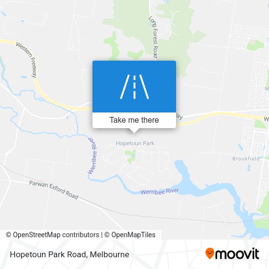 Hopetoun Park Road map