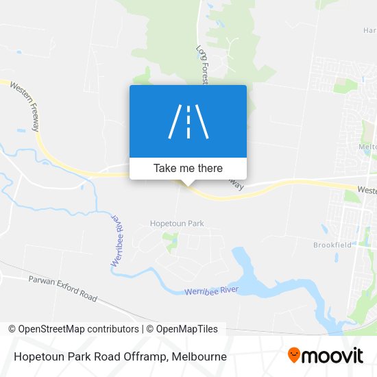 Hopetoun Park Road Offramp map