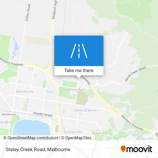 Slatey Creek Road map