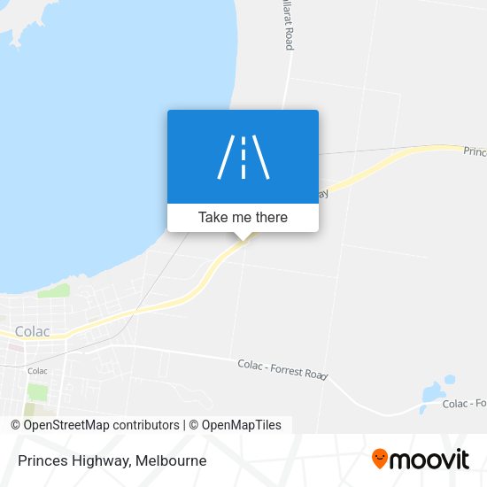Princes Highway map