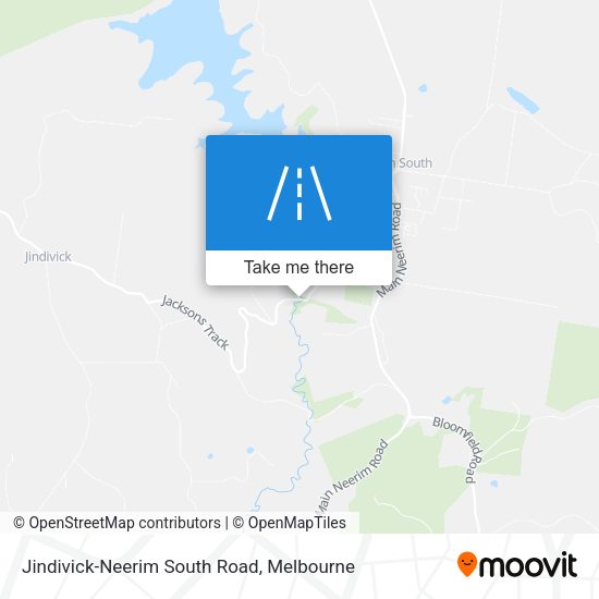 Jindivick-Neerim South Road map