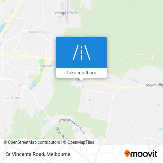 St Vincents Road map