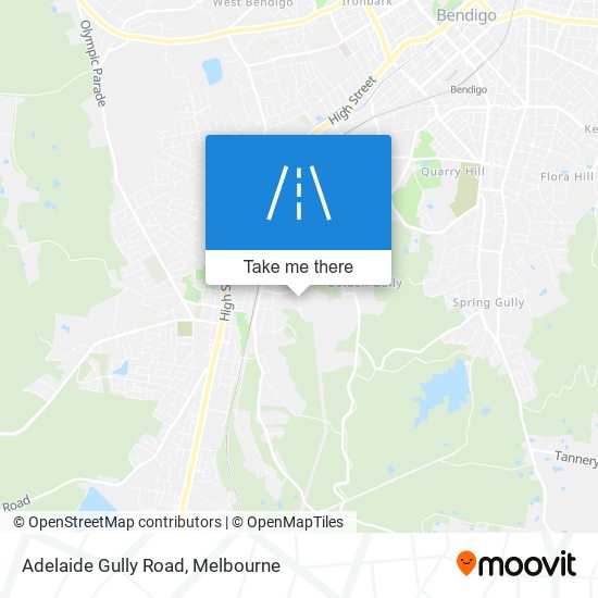 Adelaide Gully Road map