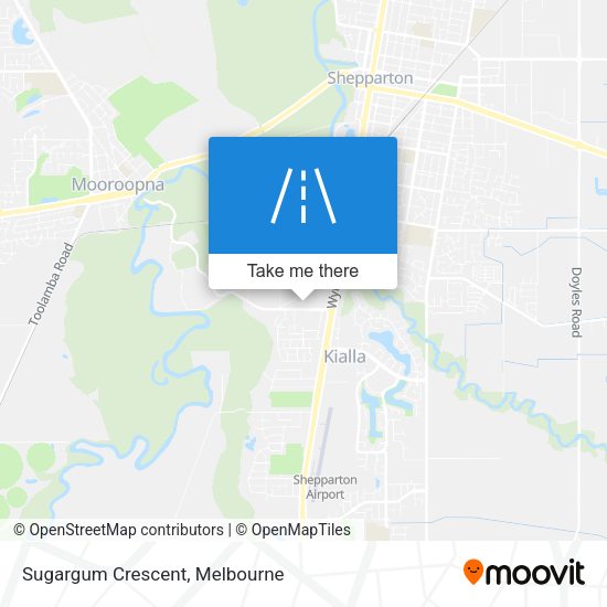 Sugargum Crescent map