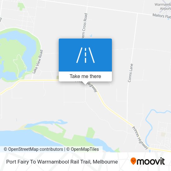 Port Fairy To Warrnambool Rail Trail map